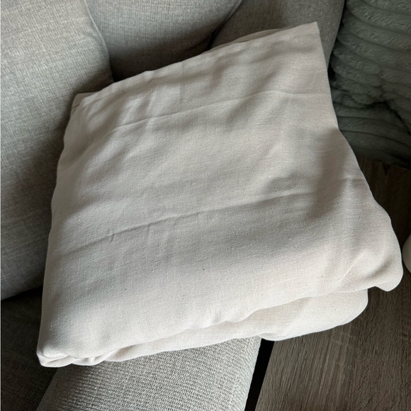 Extra Wide Beige Pinch Pleated Linen Curtains 108 Inches Long 72 Inch Wide - Picture 3 of 4